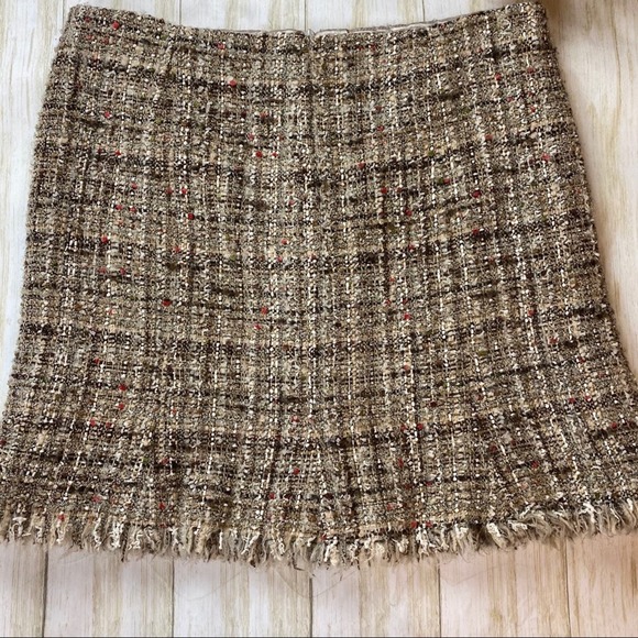 Avenue Montaigne Gold & BrownTweed Skirt - Picture 6 of 16